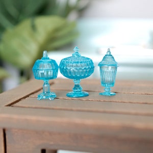 1:12 Dollhouse miniature kitchen glass container / dollhouse candy bottle / candy jar / made with plastic F044