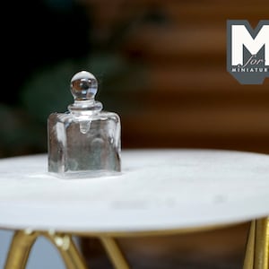 1:12 Dollhouse Miniature Kleine Glasflasche mit Deckel (A1)