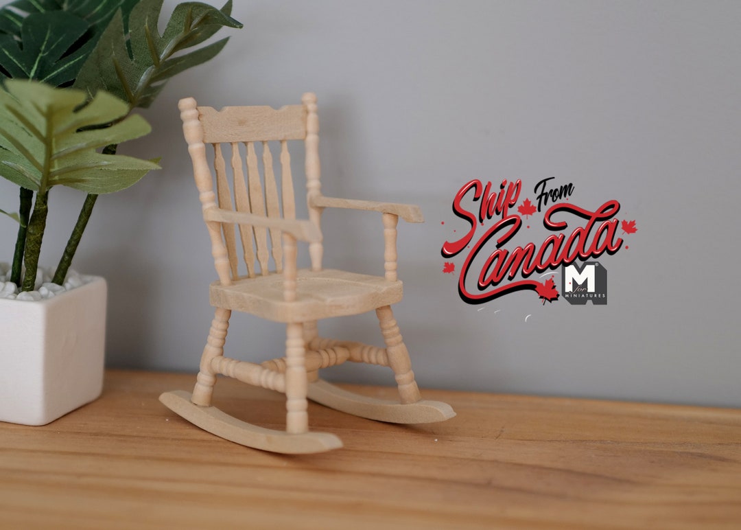 Dollhouse Miniature Unfinished / Unpainted Furniture / Unfinished ...