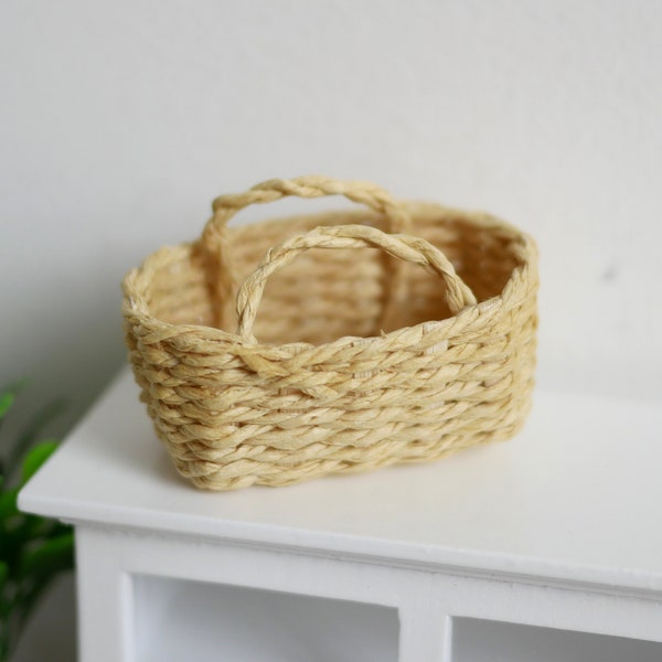 1:12 Dollhouse Miniature Handmade rope basket dolls house 1 12th scale miniature D050