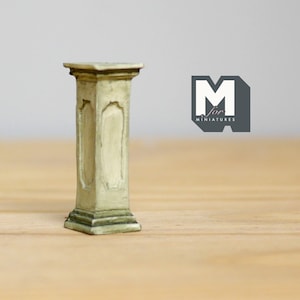 1:12 Dollhouse Supplies Miniatures Pedestal for Plants Ferns Decoration Grey - B047