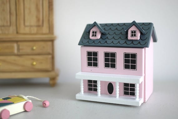 auteur Geleidbaarheid toon Poppenhuis decoratie miniatuur huis met schommel voorwand en - Etsy  Nederland