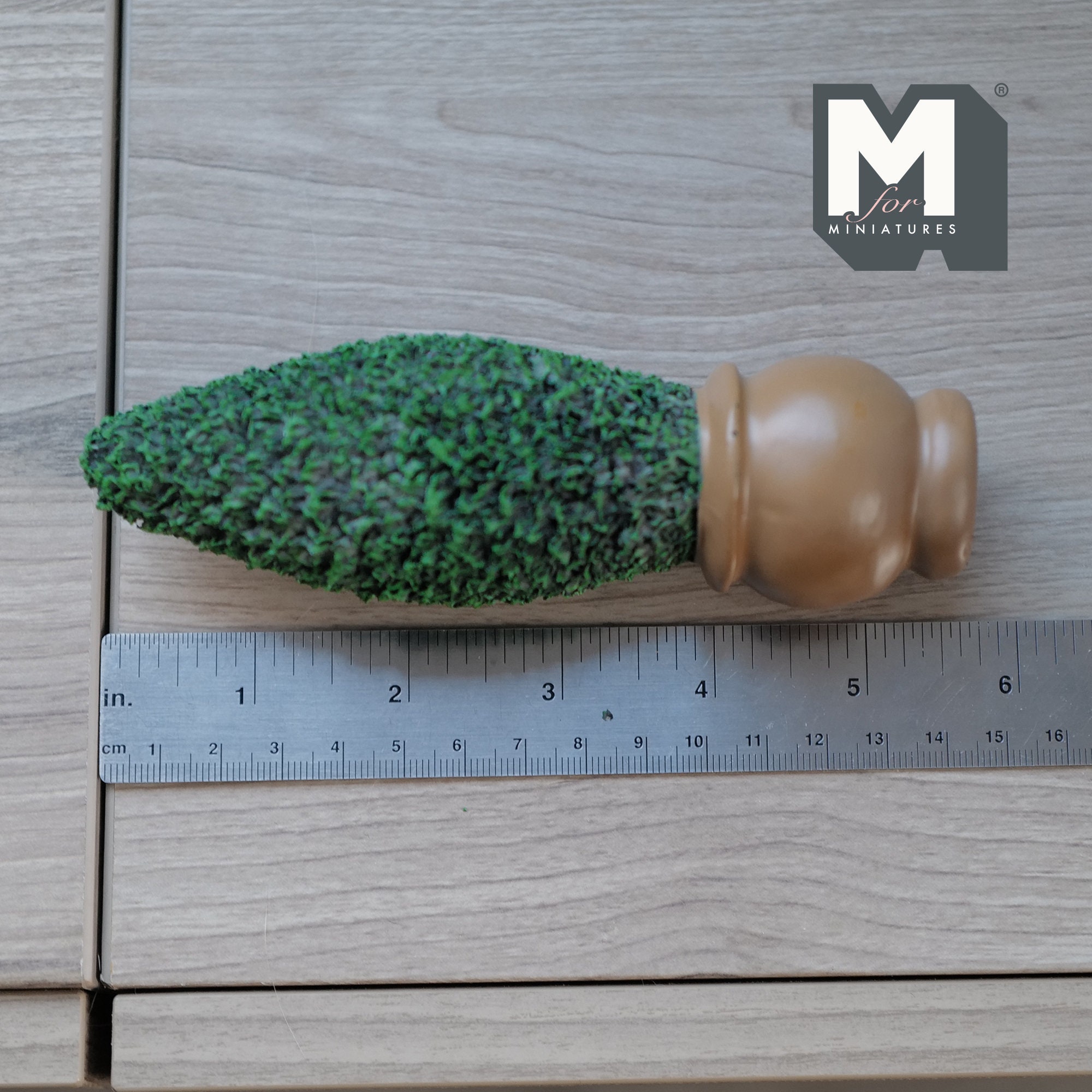 Mini Topiary Miniature Topiary Plant With Round Base Pot 1:12 Scale Dollhouse Garden ...