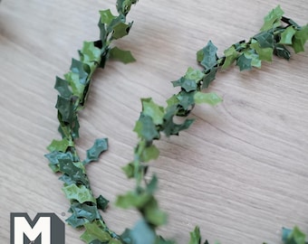 Dollhouse Miniature Ivy Greenleaf Garland Mini Christmas Decoration 38 inch long (style d) - Z11