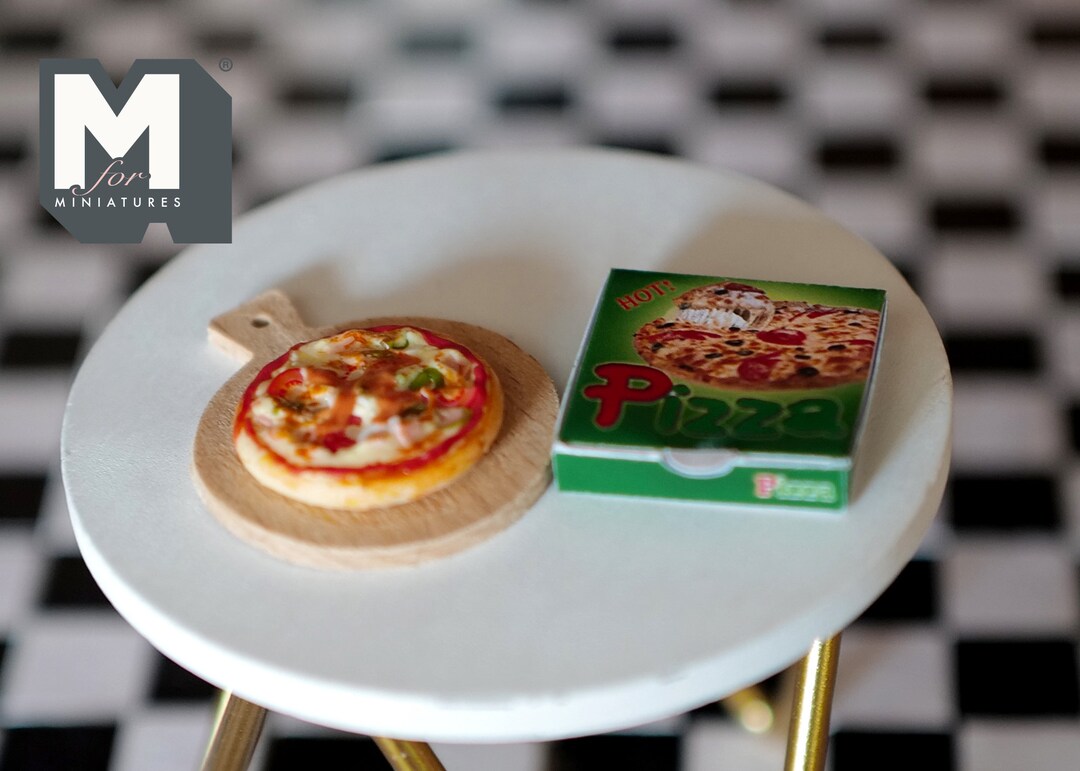 112 Dollhouse Miniature Pizza on Board With Box E075 Etsy