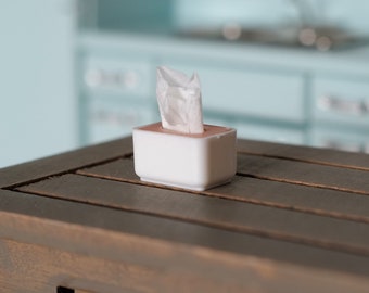 Miniature Bathroom tissue table drawer,  Dollhouse Bathroom tissue, Miniature toilet paper, Bathroom tissue, 1:12 Scale - F033