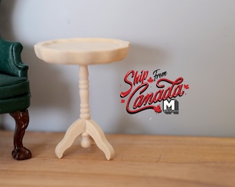 Poppenhuisbenodigdheden miniaturen bijzettafel, onafgewerkte salontafel woonkamertafel 1 miniatuur salontafel schaal 12 - H007