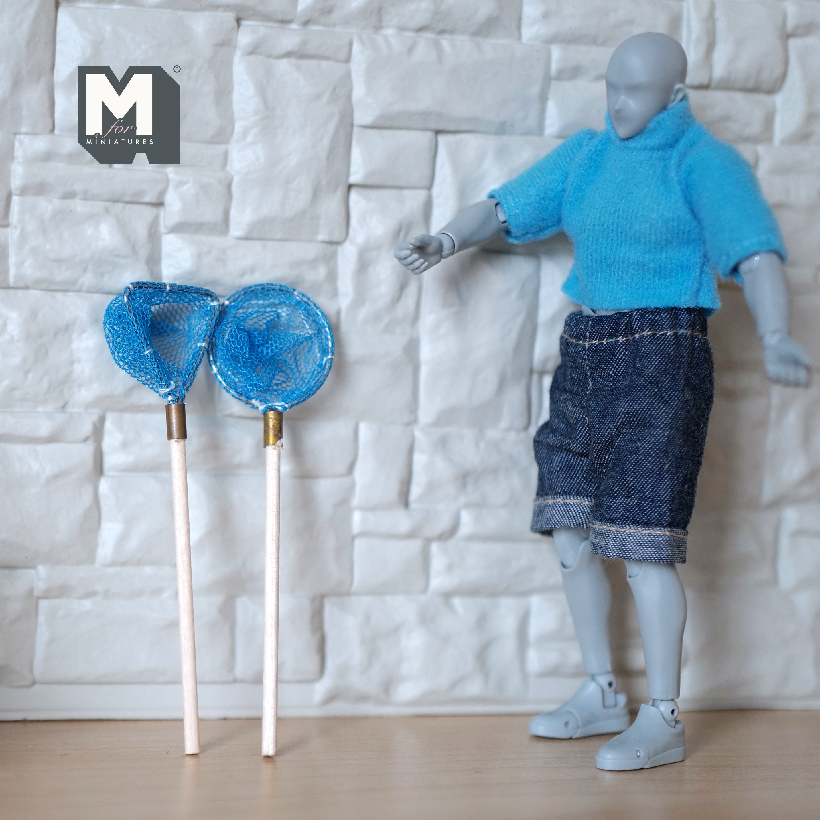 Modello di rete da pesca in miniatura, stili misti, decorazione