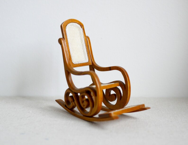 Dollhouse rocking chair dolls house furniture rocker 1 12th scale miniature