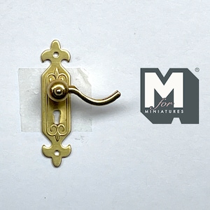 1:12 Puppenhaus Miniatur Metall Türdrücker , Türdrücker, Türdrücker im Antikstil C050