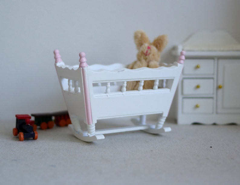 Dollhouse baby cribs toddler infant bed dolls house wooden bed Etsy
