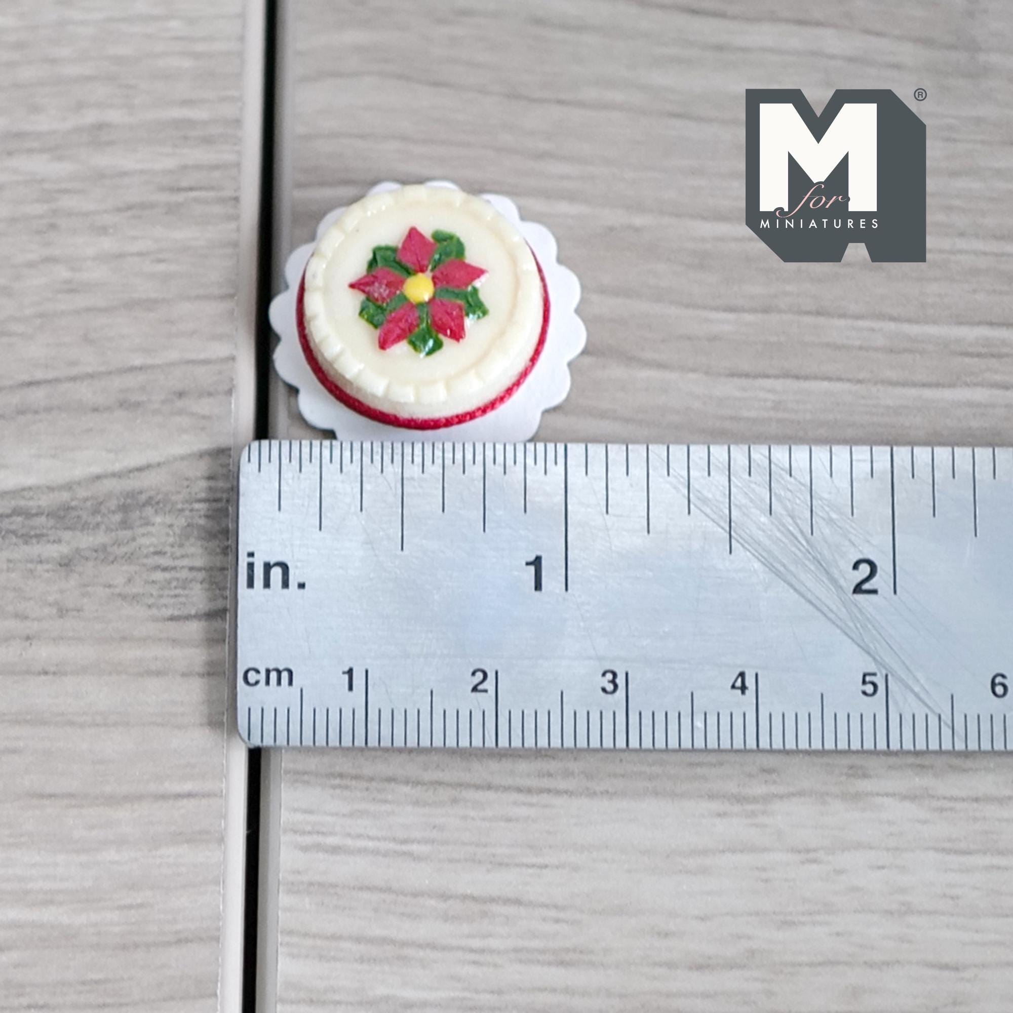 Mini Torta Rotonda In Miniatura Scala 1:12, Bianca, Per Casa Delle Bambole, Fatta A Mano UK