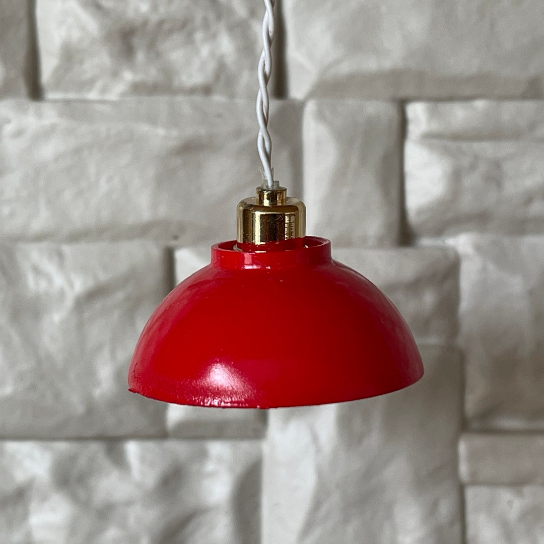 Dollhouse Pendant Light Fixture 112 Scale Miniature Round Ceiling