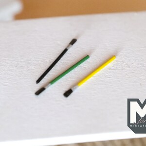 1:12 Puppenhaus Miniatur Pinsel 3er Set / 1 12th Scala Miniature Paint Kit Miniaturmalerei - G055