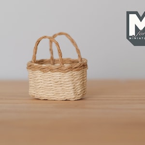 1:12 Dollhouse Miniature Handmade rope basket dolls house 1 12th scale miniature - J025