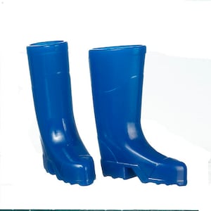 Dollhouse Supplies Miniature Blue Rubber Boots Rain Boots 1:12 - B077
