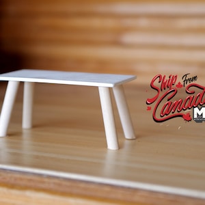 1:12 Dollhouse Supplies Wooden Coffee Table Miniature Rectangular Coffee Table in White - D019