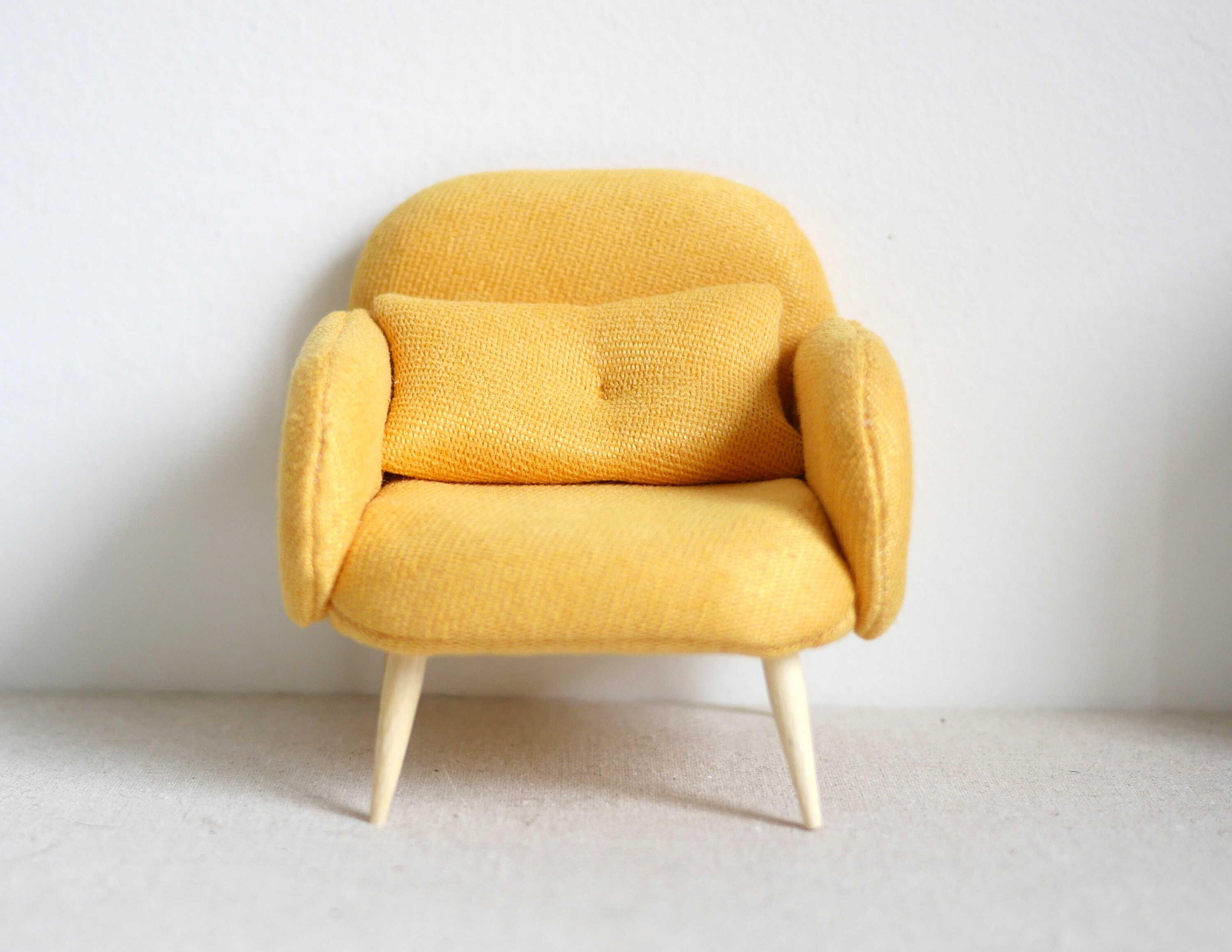 Dollhouse Miniature Furniture Armchair Cushion Dolls House Etsy