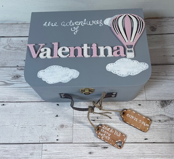 Baby Girl Keepsake Box Girl Memory Box Childrens Wooden Etsy