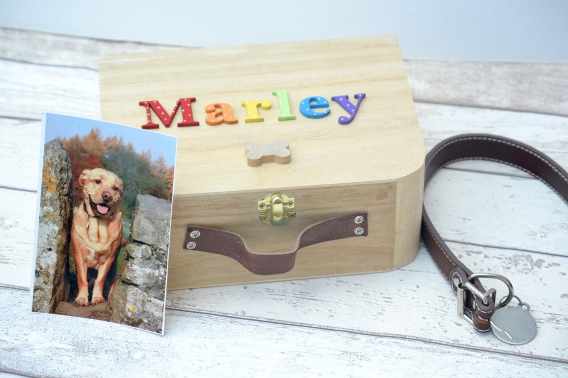 Dog memory box Pet lover GiftDog Wooden Keepsake Box Etsy
