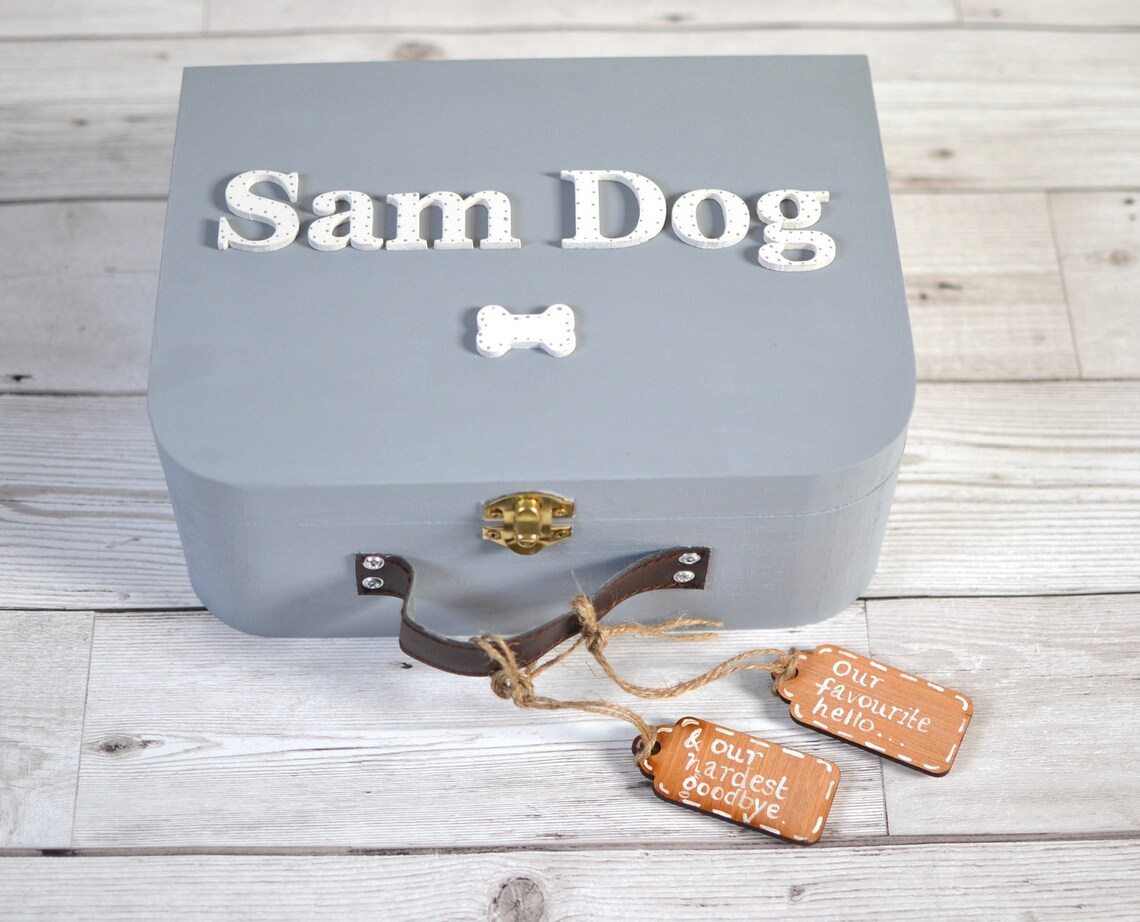 Dog Memory Box pet Memorial Box dog Wooden Keepsake Box dog Etsy UK