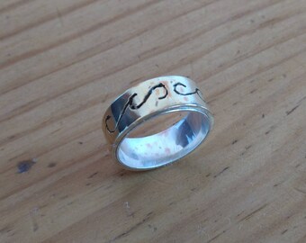 Vriendschapsring met ingezaagd patroon // voor hem // voor haar // als cadeau