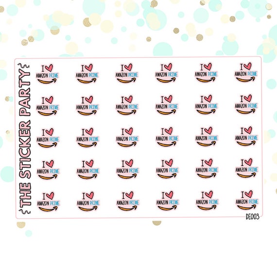 I Heart Amazon Prime Planner Stickers Etsy