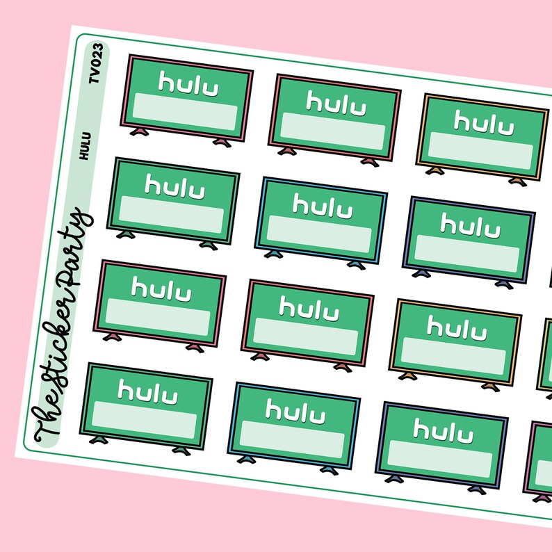Hulu Planner Stickers Etsy