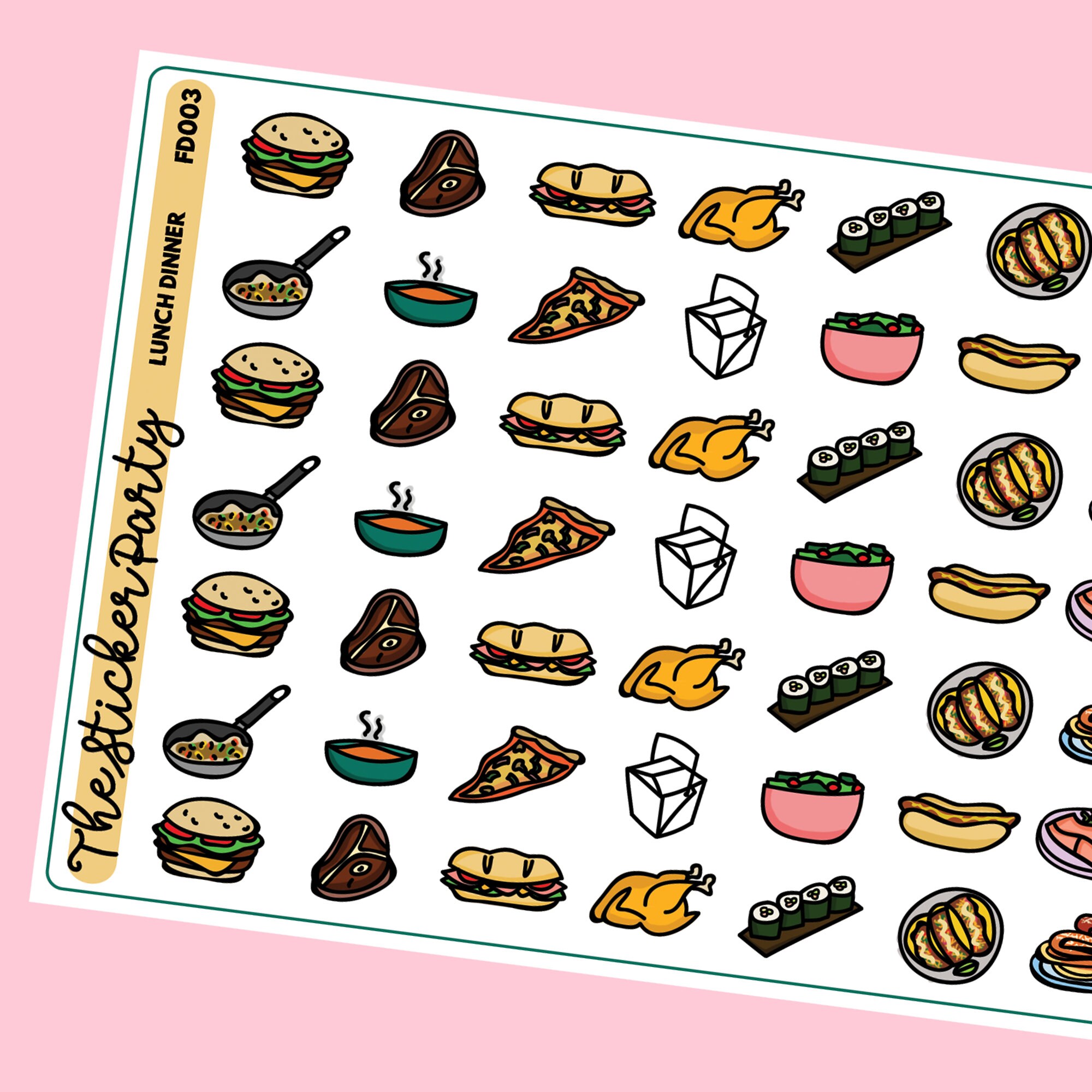 Lunch & Dinner Meal Planner Stickers