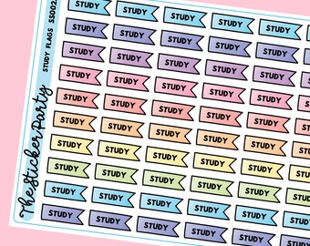 Study Flags Planner Stickers