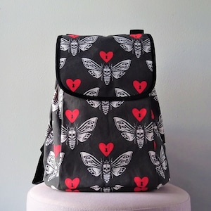 Moth and Hearts Mini Backpack
