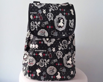 Alice in Wonderland Mini Backpack: Steampunk Travel School Bag - Etsy