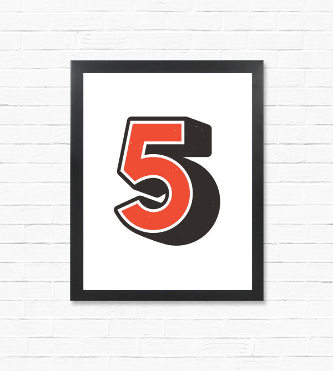 5th Birthday Gift - Number 5 - Downloadable Poster - ANNIVERSARY Gift ...