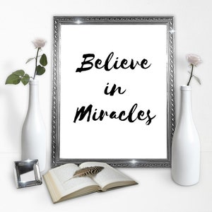 Believe in Miracles Poster - Inspiration Druck - Wunder Poster - Kunst und Sammlerstücke - Drucke - Sofortgeschenk - Sofortdownload