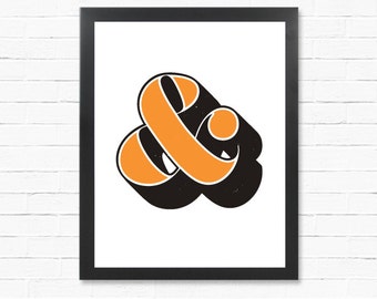 Ampersand Poster - Digitial Print - Typography Poster - -GRAPHIC DESIGN Poster - Printable Wall Art- Instant Download Type Poster