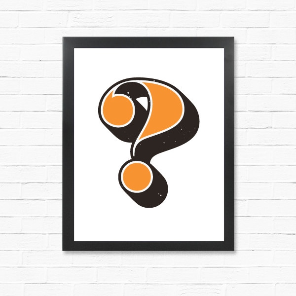 Question Mark - Downloadable Poster - Digital Print -  Graphic Poster - GRAPHIC DESIGN - Printable Wall Art- Instant Download Type Poster