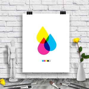 Art Print - Design Gift - Digital Print - CMYK - Download Poster - Graphic Design Poster- Printable Wall Art- Instant Download Poster