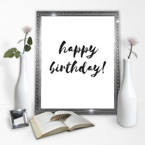 Happy Birthday Poster - Geburtstag Poster - Happy Birthday Print - Geburtstagsgeschenk - Happy Birthday - Sofort Download