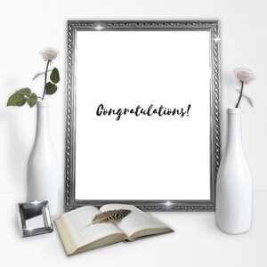 Congratulations - celebration print - graduation - art and collectibles - prints - instant gift - instant download