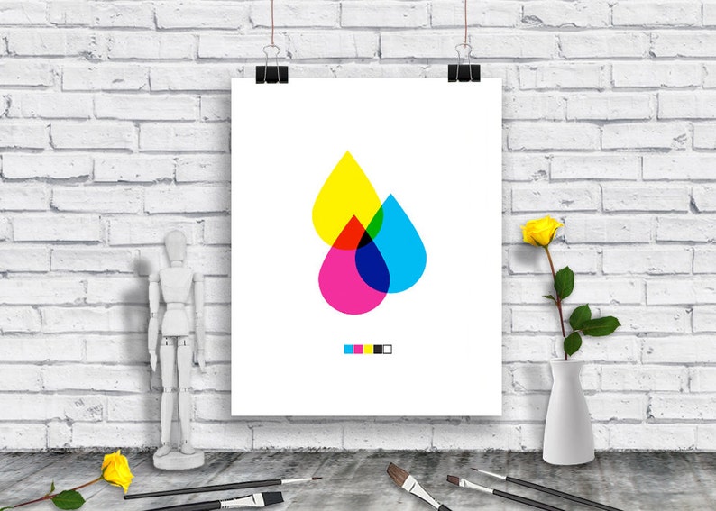 Digital Print CMYK Downloadable Poster ART GIFT Graphic Design Poster Printable Wall Art Instant Download Poster image 1