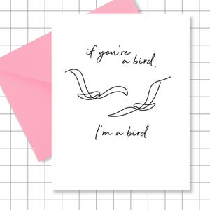 If You&#39;re A Bird, I&#39;m A Bird Card | The Notebook Romantic Greeting Card | Love and Anniversary Card