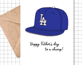 Happy Father's Day to a Champ!: Los Angeles Baseball Greeting Card