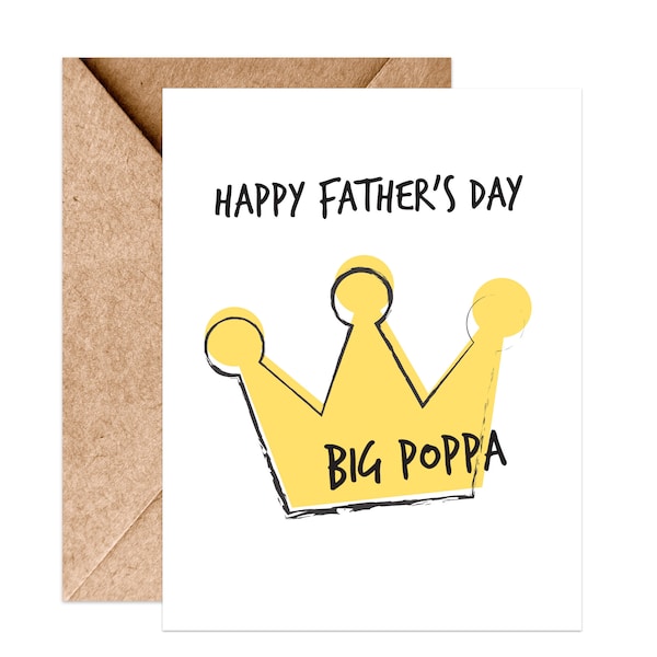 Father's Day Big Poppa Card | Biggie Father's Day Greeting Card
