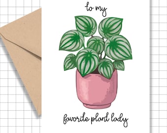 Favorite Plant Lady Birthday Card: Botanical Greeting for Plant Lovers