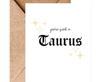 Taurus Birthday Greeting Card | Astrology Zodiac Birthday Card