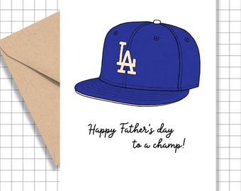 Happy Father's Day to a Champ!: Los Angeles Baseball Greeting Card