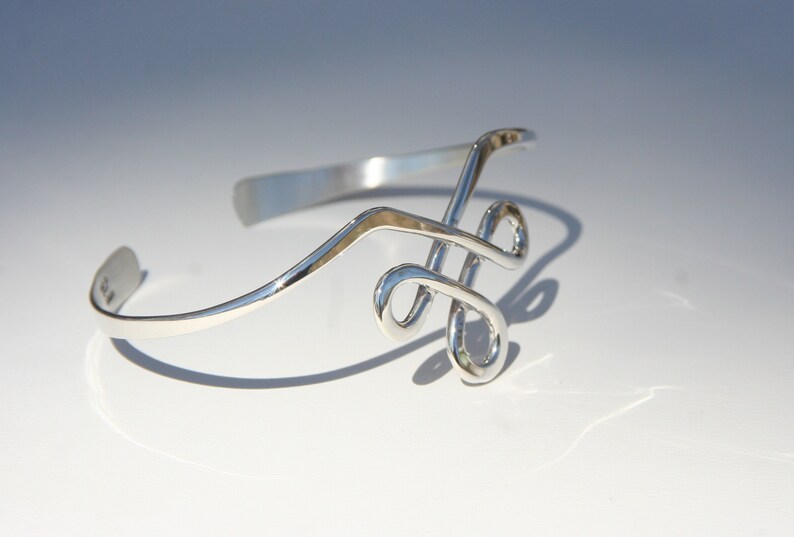 Sterling Celtic Cuff ~ Silver Celtic Lace Design Cuff Bracelet ~ Dainty Elegant Thin Wire Modern Unique