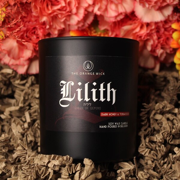 Lilith Demon Goddess | Spooky goth candle for gothic decor or halloween lover