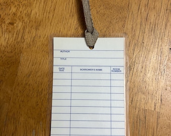 Vintage Library Card Catalog Bookmarks