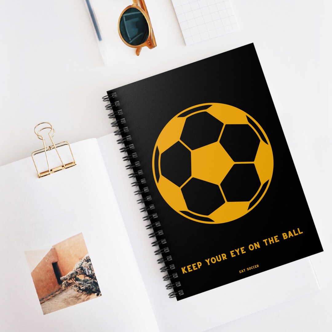Soccer Ball Spiral Notebook: Black Journal for Soccer Coach Gift - Etsy